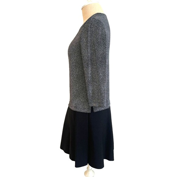 Softwear by Mark Singer Boat Neck Tweed Top Paired w/Parker Black Mini Skirt XS - Picture 2 of 4